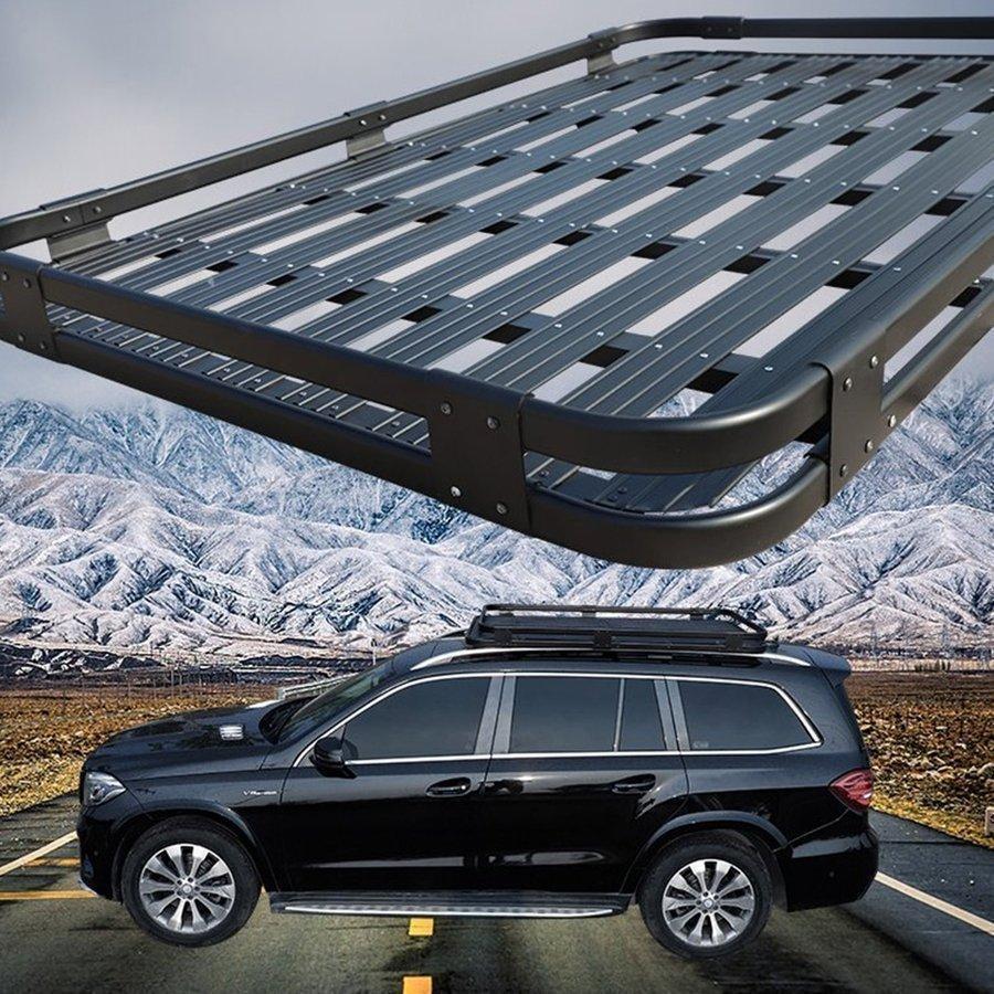 【中古品/USED】 新型 ルーフキャリア ルーフマウントカーゴラック アルミ製 ルーフラック カーゴラック ルーフバスケット 汎用 業務用 荷物固定 ストア アルミ製 ブラック S M 【ZYX6734022792】(24336円)