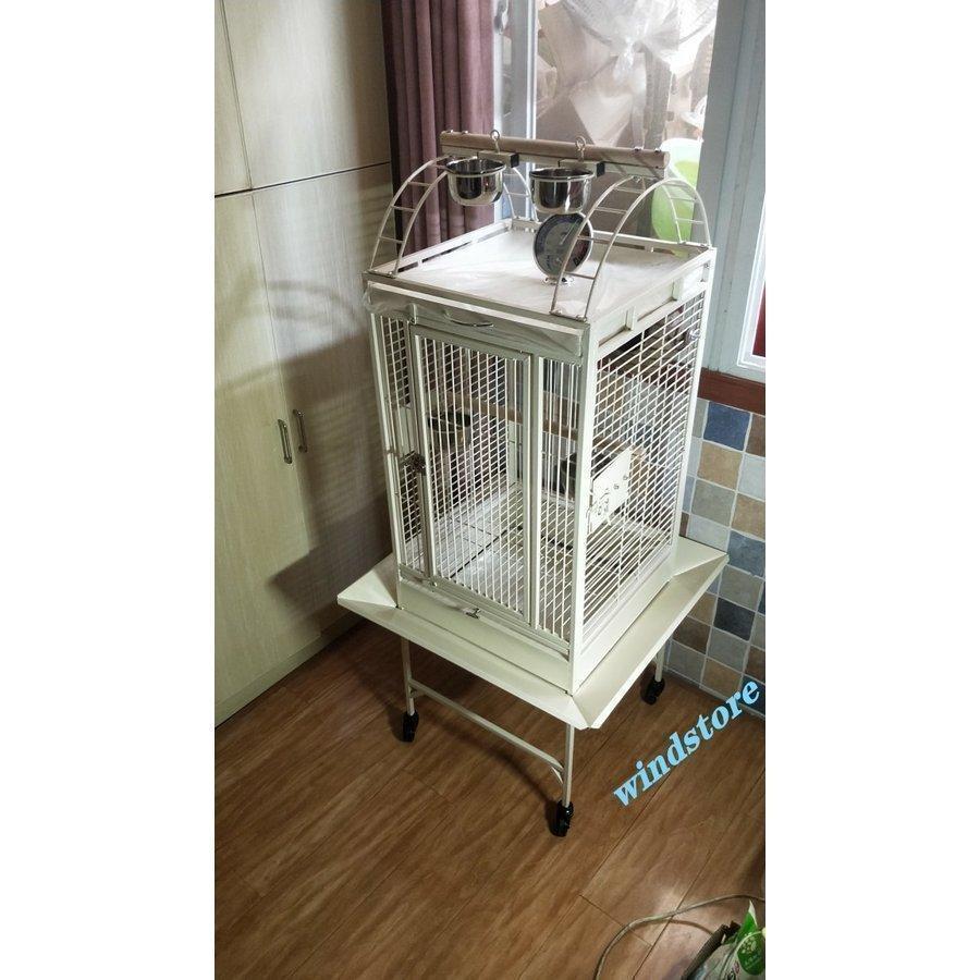 爆売中！バードケージ 鳥の部屋 大型インコ用 鳥籠 鳥かご 飼育 合金 安定性抜群 室内外兼用 組立式 移動便利 おうむ 小鳥 輪付 