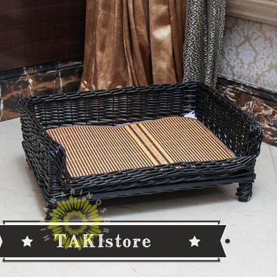 ペットベッド 耐噛み 藤ベッド マット 和式 ひんやり 犬用 犬マット 夏 クッション ペットソファ ござ 四季 寝床 猫用 手作り 編み物 大型犬 中型犬 