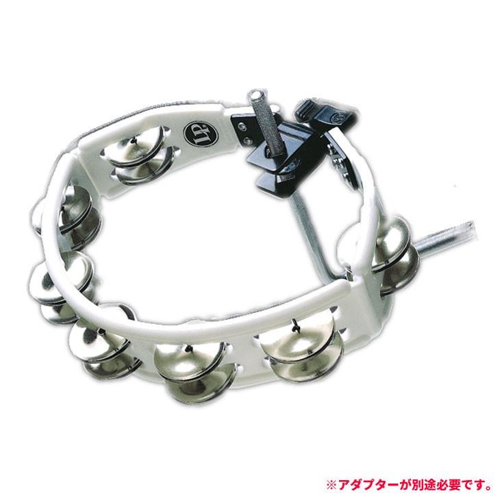 ラテンパーカッション LP (エルピー) サイクロップス マウント タンバリン スチールジングル Cyclops Mountable Tambourine, White LP162
