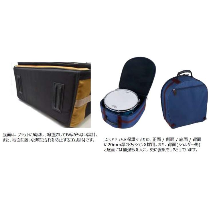 タマ TSDB1465BK スネアドラム用バッグ (14”口径用の6.5”深さまで 