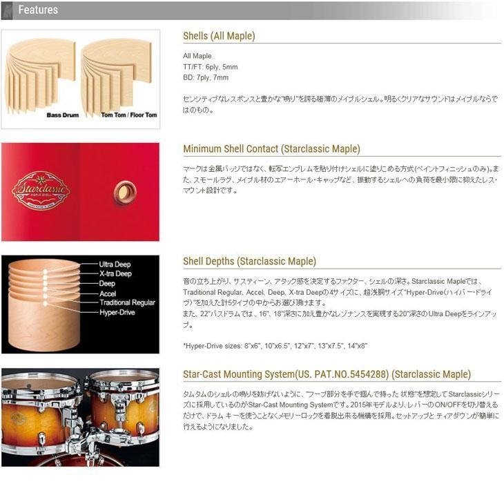 スタークラシック タマ メイプル バスドラム単品 20インチ TAMA