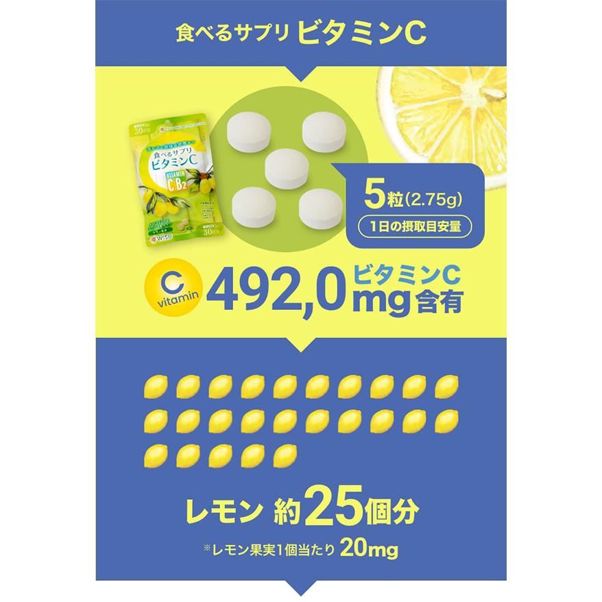 ※食べるサプリ ビタミンC 150粒 ワイス 健康食品・サプリメント メール便 送料無料｜shiraishiyakuhin｜06