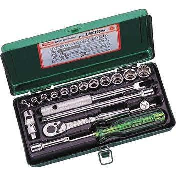 送料無料】TONE ソケットレンチセット 19pcs 1800M : 白鷺HH