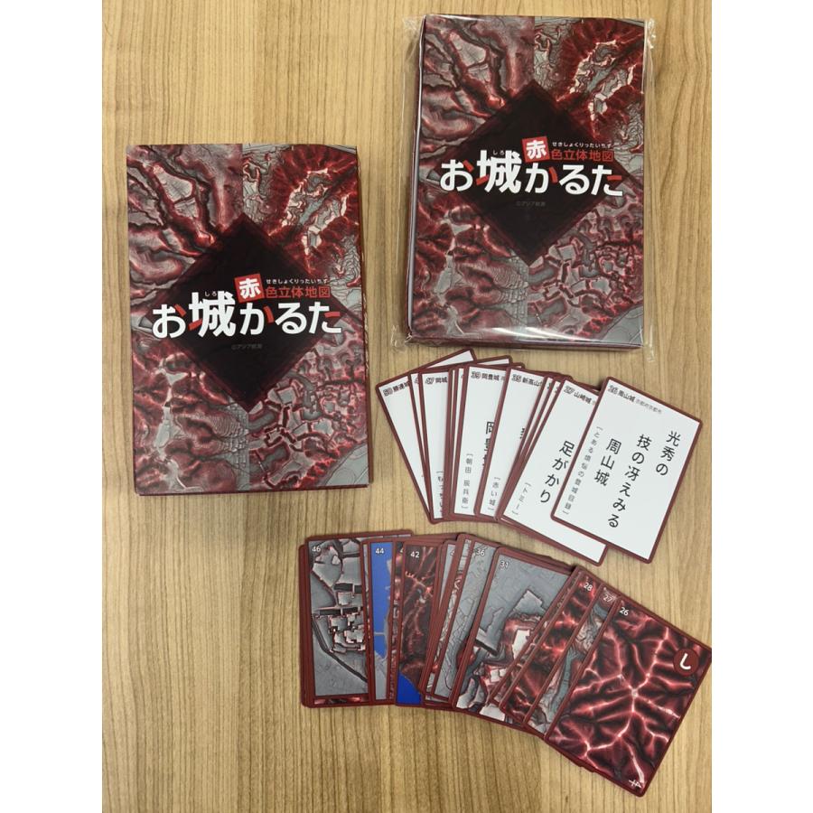 地形が主役！赤色立体地図お城かるた |  | 08