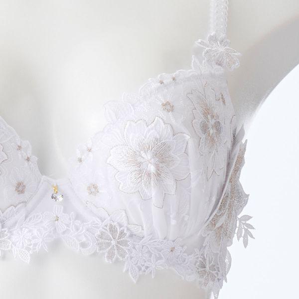 Due Perle（ドゥペルル） クリスタル 脇高すっきりブラジャー BCDEF