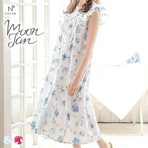 正規激安 送料無料 ナルエー Narue パジャマ コットンカットドビーフラワードレス ルームウェア ワンピース 綿100 ロング 新発 Alburhan In