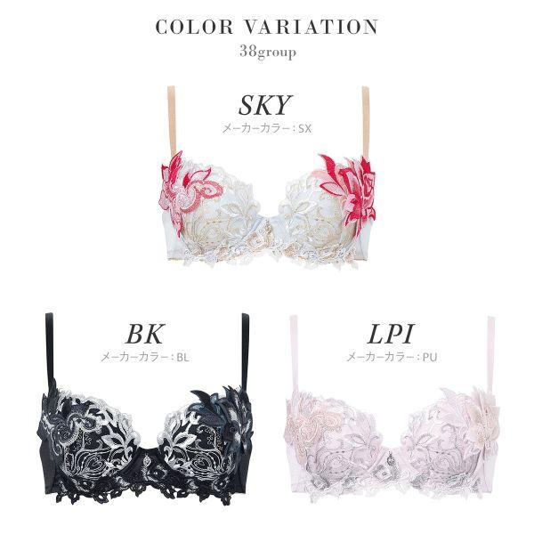 ワコール サルート 38グループ 38G P-UP ブラジャー プッシュアップ DEF 谷間 大きいサイズ Wacoal Salute BTJ438 26SSブライトの画像