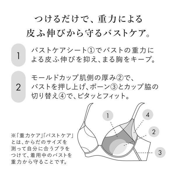 ブラジャー 大きいサイズ ノンワイヤー ワコール Wacoal 重力ケアブラ BXB194 D E F 単品の画像