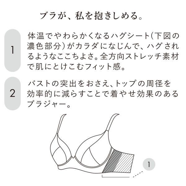 ワコール ハグするブラ コンパクトメイク BXB318 BXB418 フルカップ ブラジャー GH 大きいサイズ グラマー Wacoalの画像