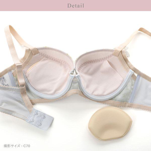 ワコール リボンブラ 脇すっきり ブラジャー DEF 脇高 脇肉 Wacoal BXB473の画像