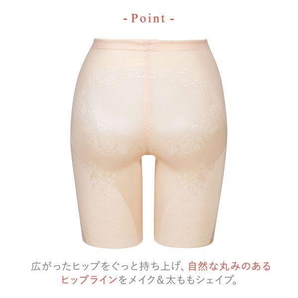 ワコール Wacoal ウイング Wing 気になるヒップ、歩いてアップ SLIMupPANTS HIP スリムアップパンツ ヒップ ロング丈 クロス ガードル｜shirohato｜11