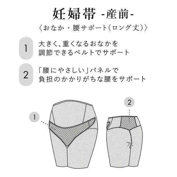 ワコール マタニティ 産前用 妊婦帯 パンツタイプ ロング丈 おなか・腰サポート Wacoal MATERNITY 大きいサイズの画像