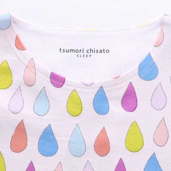 ワコール ツモリチサト パジャマ しずく 3分袖 8分丈パンツ ルームウェア 上下セット 綿100％ Wacoal tsumori chisato SLEEPの画像