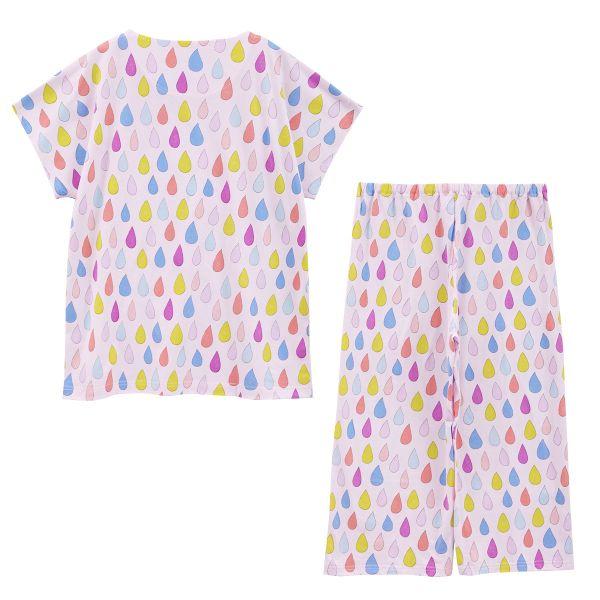 ワコール ツモリチサト パジャマ しずく 3分袖 8分丈パンツ ルームウェア 上下セット 綿100％ Wacoal tsumori chisato SLEEPの画像