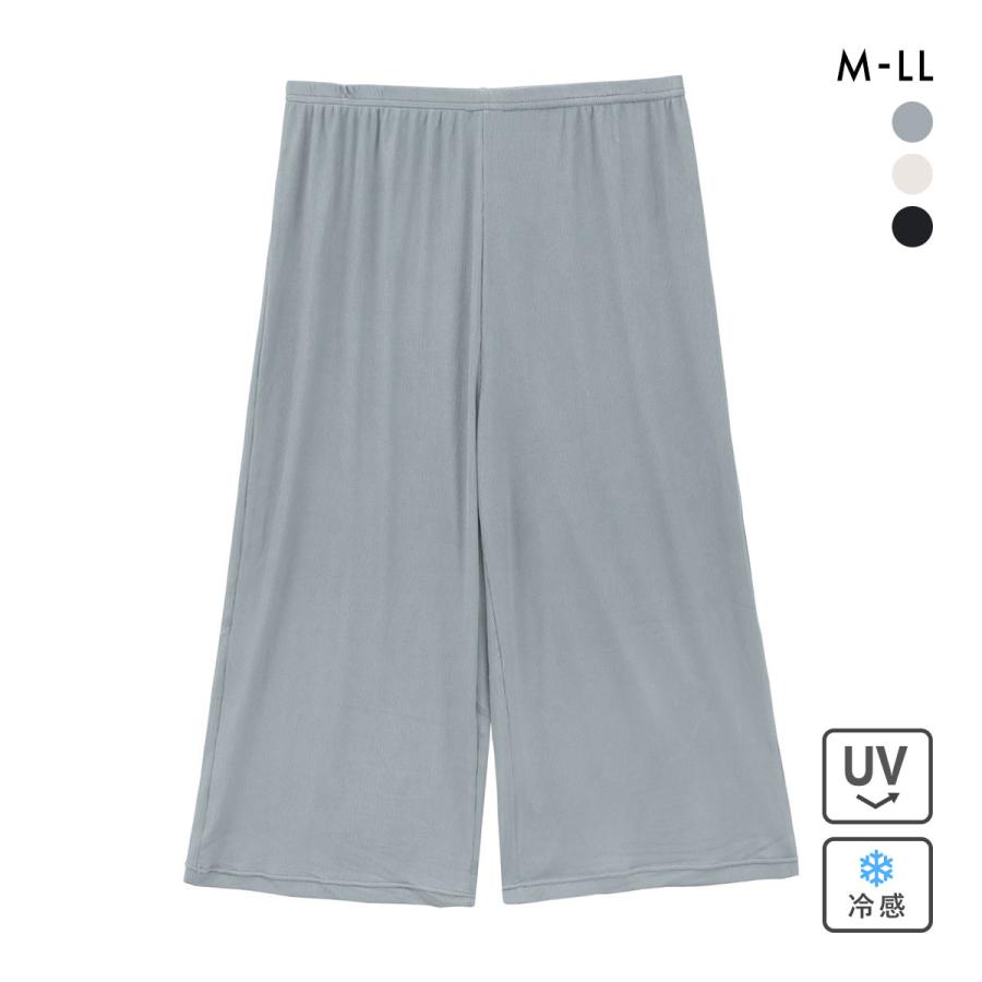 SHIROHATO DRY WISH 冷感リブ 7分丈ストレッチボトム M L LL