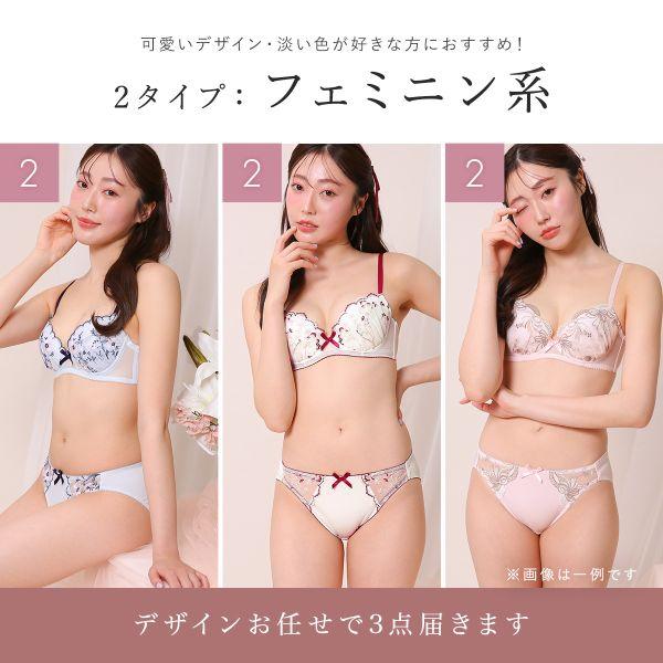 SHIROHATO ブラジャー ショーツセット 大きいサイズ 福袋 3点