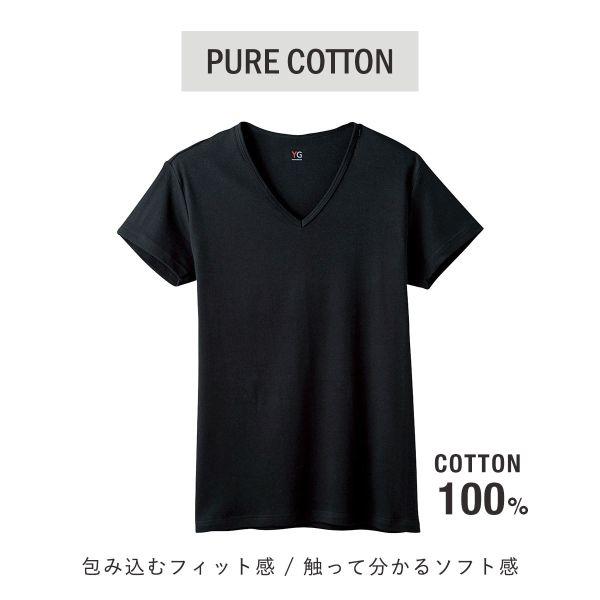 グンゼ GUNZE ワイジー YG コットン100％ Vネック Tシャツ メンズ 定番 ベーシック オールシーズン 三枚組｜shirohato｜05