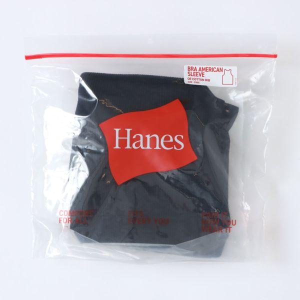 ヘインズ Hanes ブラ アメリカンスリーブ レディース カップ付きリブタンクトップ 綿100％ ノースリーブ インナー
