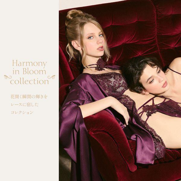 アンブラ Harmony in Bloom レースコンビ ロングドレス ANNEBRA ルームウェア ネグリジェ ワンピース 送料無料 ANNEBRA（アンブラ） Harmony in Bloom レースコンビ ロングドレス