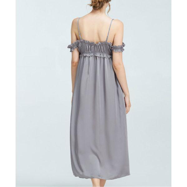 アンブラ Cafe ギャザーオフショル ロングドレス ANNEBRA ルームウェア ネグリジェ ワンピース 送料無料 メール便(20) ANNEBRA（アンブラ） Cafe ギャザーオフショル ロングドレス ルーム