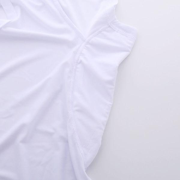 汗ジミ対策 4層脇汗パッド付 Vネック 半袖 Tシャツ インナー メンズ M L LL｜shirohato｜06