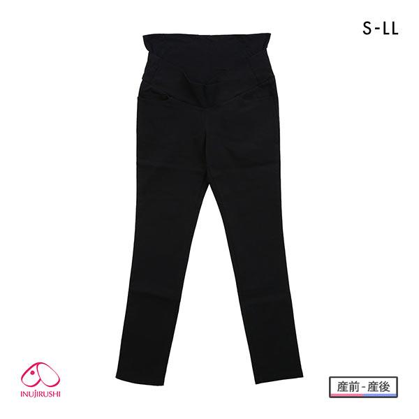 犬印 INUJIRUSHI ウエストらくちんマタニティスキニーパンツ S-LL 産前-産後 マタニティウェア
