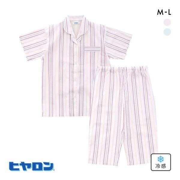 ヒヤロン レディース ルームウェア パジャマ 上下セット 半袖 7分丈パンツ 接触冷感 着るヒヤロン | SHIROHATO