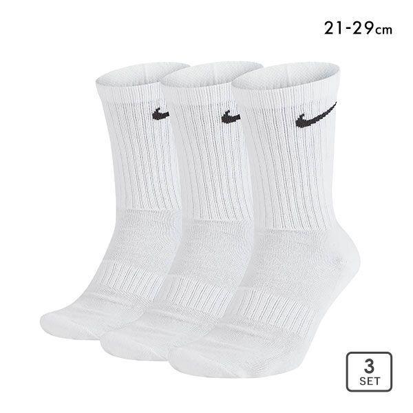 ナイキ Nike エブリデイ クッション クルー丈 ソックス 21激安通販 3足組 靴下 レディース メンズ 23 25cm 25 27cm Sx7664 27 29cm990円 21 23cm