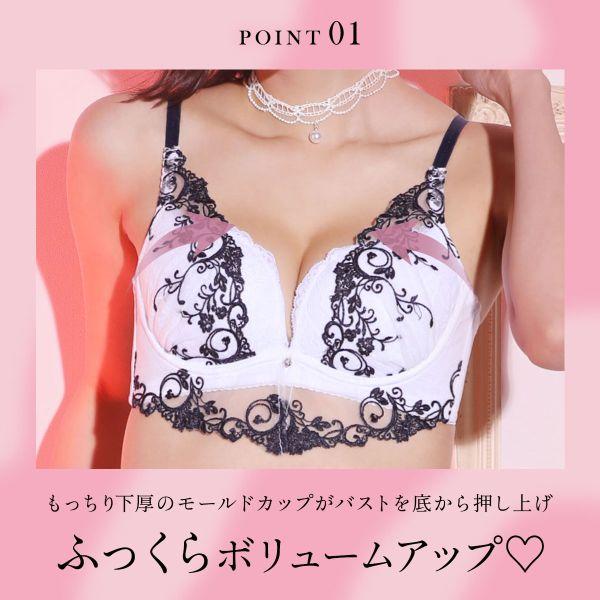 SHIROHATO（白鳩） ブラジャー エクラ 脇高 ムーディアラベスク ブラ