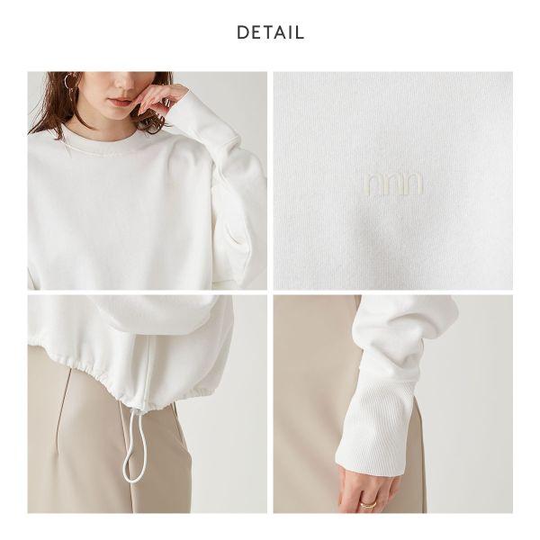 エミ emmi emmi atelier ラメ裏毛クロップドプルオーバー 