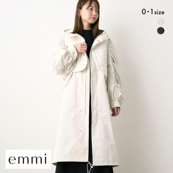 emmi エミ アトリエ 撥水レイヤードモッズコート atelier : SHIROHATO 