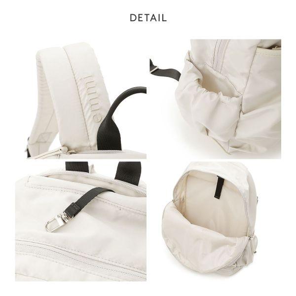 emmi エミ アトリエ eco 撥水レザーパイピングギャザーボディー emmi エミ アトリエ eco 撥水レザーパイピングギャザーボディー