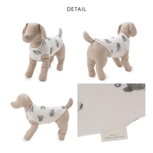 ジェラートピケ CAT&DOG シュナウザー柄カットソープルオーバー 