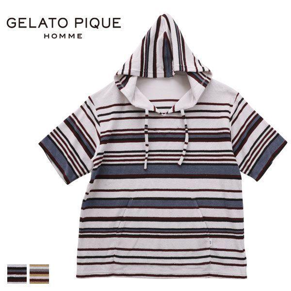 父の日 プレゼント ギフト パジャマ メンズ ジェラートピケ ジェラピケ フーディー ルームウェア パイルボーダー Gelato Pique Shirohato 白鳩 通販 Paypayモール
