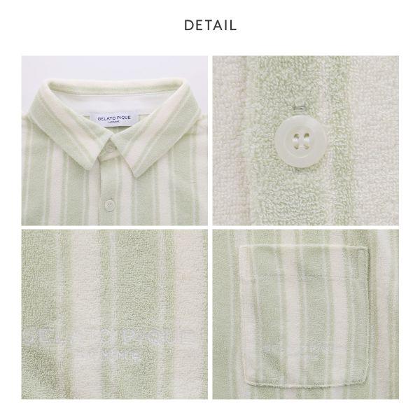 gelato pique ルームウェアセット　ミントブルーホワイト ストライプ gelato pique ルームウェアセット ミントブルーホワイト ストライプ