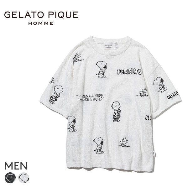 ジェラートピケ ジェラピケ メンズ スヌーピー プルオーバー パジャマ ルームウェア Snoopy Peanuts オム モノグラム ジャガード Gelato Pique Homme Shirohato 白鳩 通販 Paypayモール