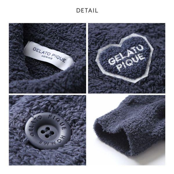 ジェラートピケ オム メンズ べビモコハートロゴ刺繍カーディガン ジェラピケ パジャマ ルームウェア gelato pique HOMME_6