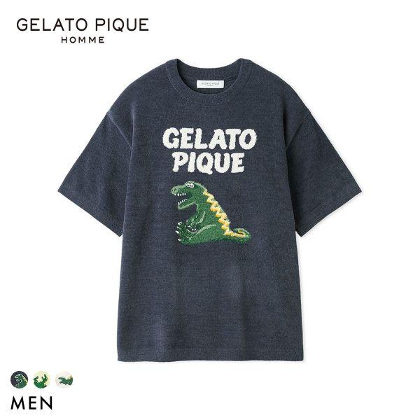 ジェラートピケ オム メンズ エアリーモコスリーピングダイナソージャガードプルオーバー ジェラピケ パジャマ GELATO PIQUE HOMME