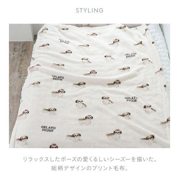 ジェラートピケ スリープ シーズー柄 プリント毛布 ジェラピケ ジェラートピケ スリープ シーズー柄 プリント毛布 ジェラピケ