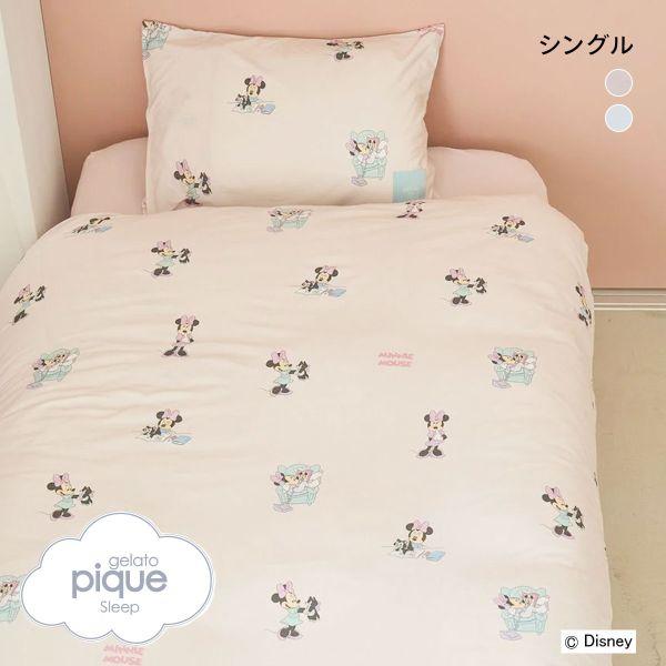 ジェラートピケ スリープ ディズニー Mickey&Minnie プリント2点セット シングル ジェラピケ gelato pique Sleep Disney | gelato pique