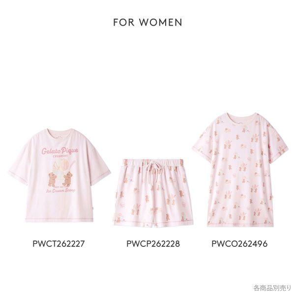 ジェラートピケ レディース アイスクリームベアワンポイントTシャツ ジェラピケ パジャマ ルームウェア gelato piqueの画像