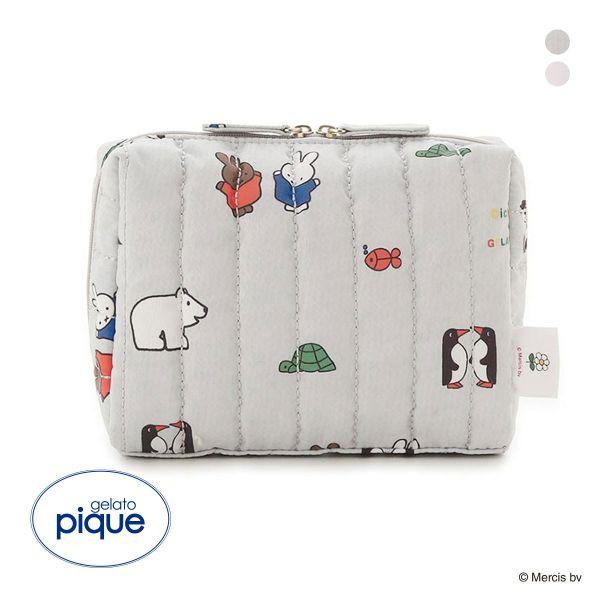 ジェラートピケ Dick Bruna キルティング総柄ポーチ ジェラピケ gelato pique