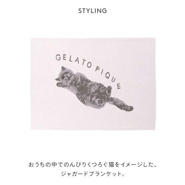 gelato pique ジェラートピケ CATジャガードブランケット gelato pique ジェラートピケ CATジャガードブランケット