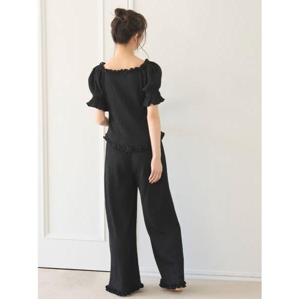 スナイデルホーム カットフリルセットアップ 上下セット パジャマ ルームウェア SNIDEL HOMEの画像