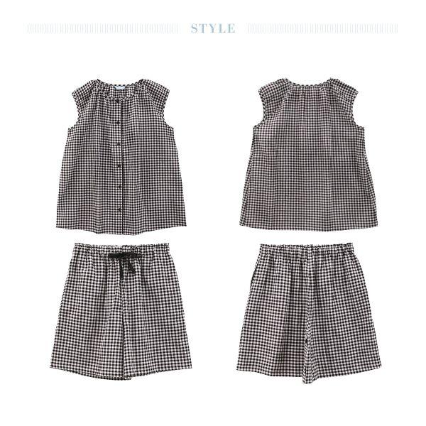 新品　キッドブルー　ルームウェア　ノースリーブ　ショート丈パンツ　セット　タグ付 新品 キッドブルー ルームウェア ノースリーブ ショート丈パンツ