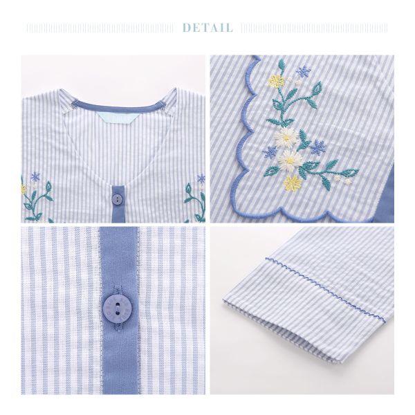 KID BLUE キッドブルー 25ストライプエンブ ルームウェア 長袖 KID BLUE キッドブルー 25ストライプエンブ ルームウェア 長袖