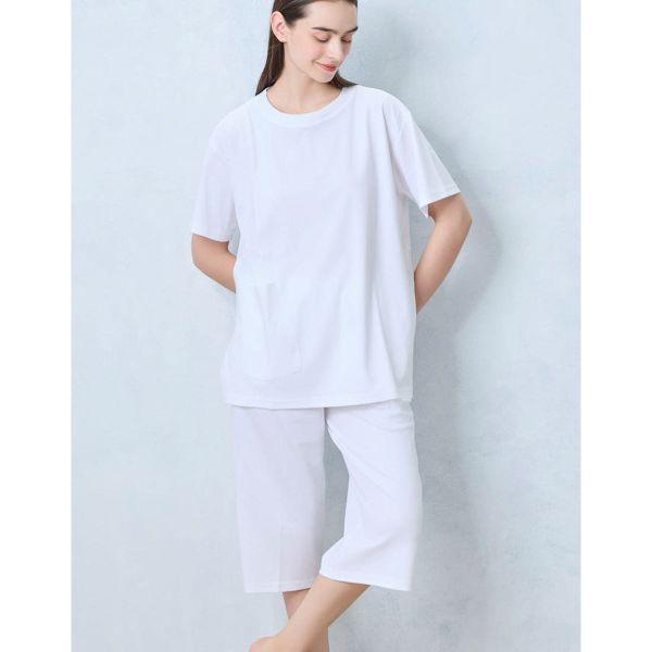 ウンナナクール 綿100％ なめらかシルケットスムース半袖パジャマ MADE WITH LIBERTY FABRIC ルームウェア une nana cool | une nana cool | 06