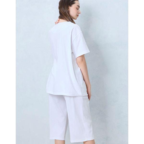 ウンナナクール 綿100％ なめらかシルケットスムース半袖パジャマ MADE WITH LIBERTY FABRIC ルームウェア une nana cool | une nana cool | 08