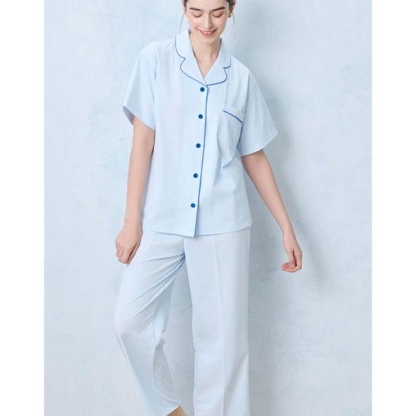 ウンナナクール 綿混 両染ジャージ 半袖 パジャマ MADE WITH LIBERTY FABRIC ルームウェア 上下セット レディース une nana cool | une nana cool | 05